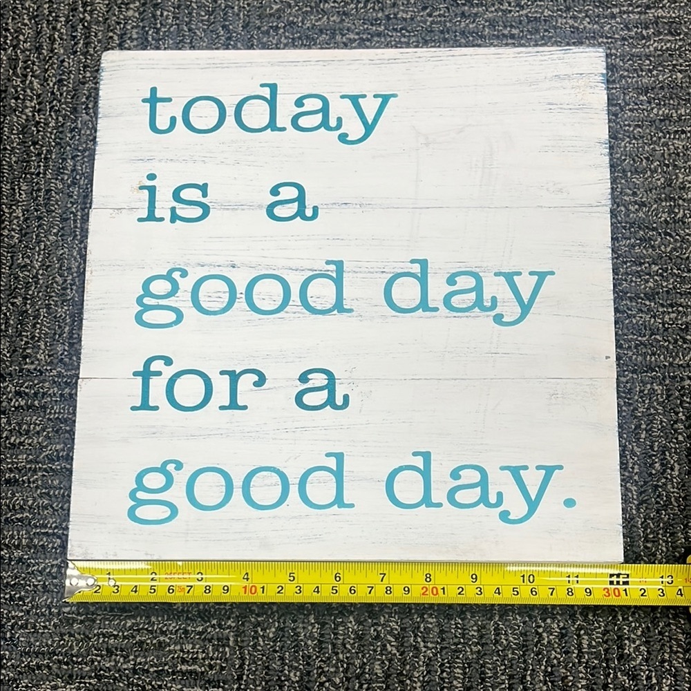 Inspirational Wall Art with Teal Text
